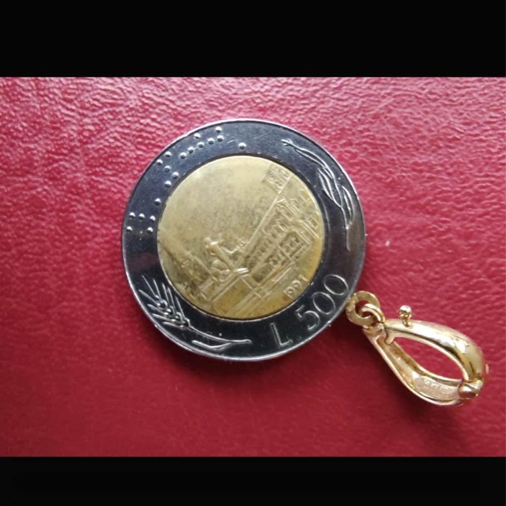 Lira Coin Pendant Set - Picture 6 of 10